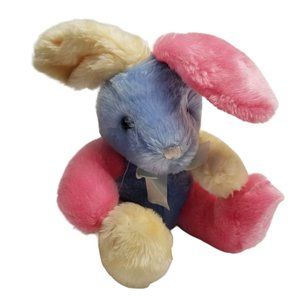 Remona Plush Rainbow Bunny Stuffed Animal Toy Rabbit PTE1157 Colorful Sitting